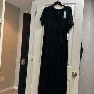 Jersey knit maxi dress- size L - short sleeve